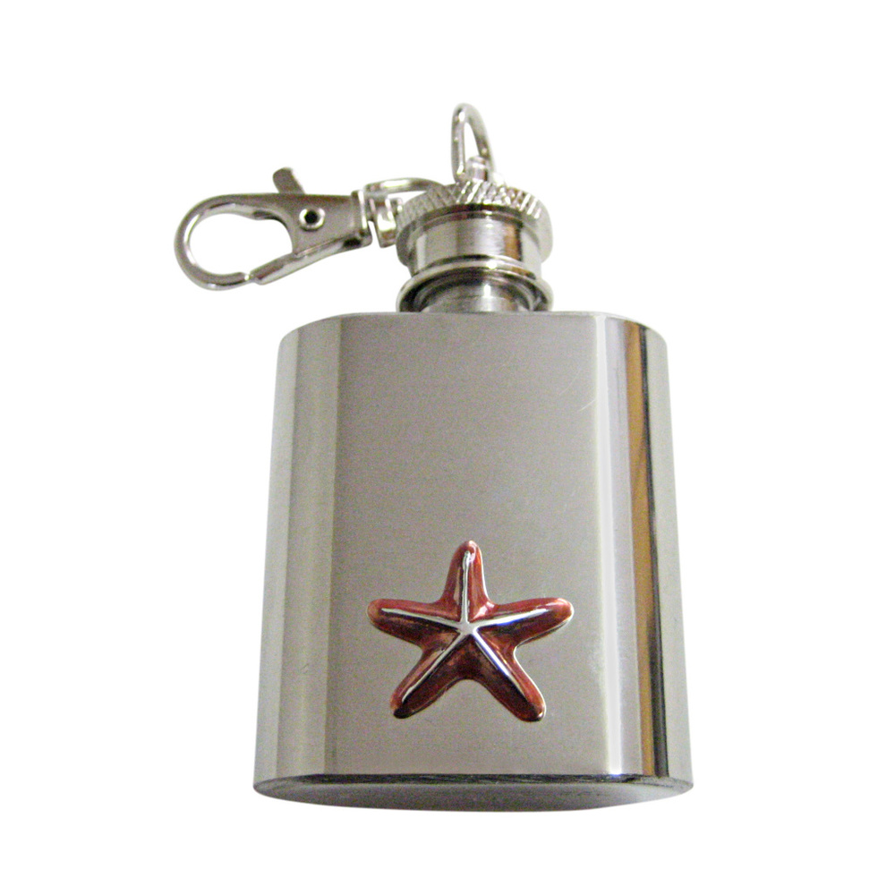 Colored Starfish Keychain Flask - image 1